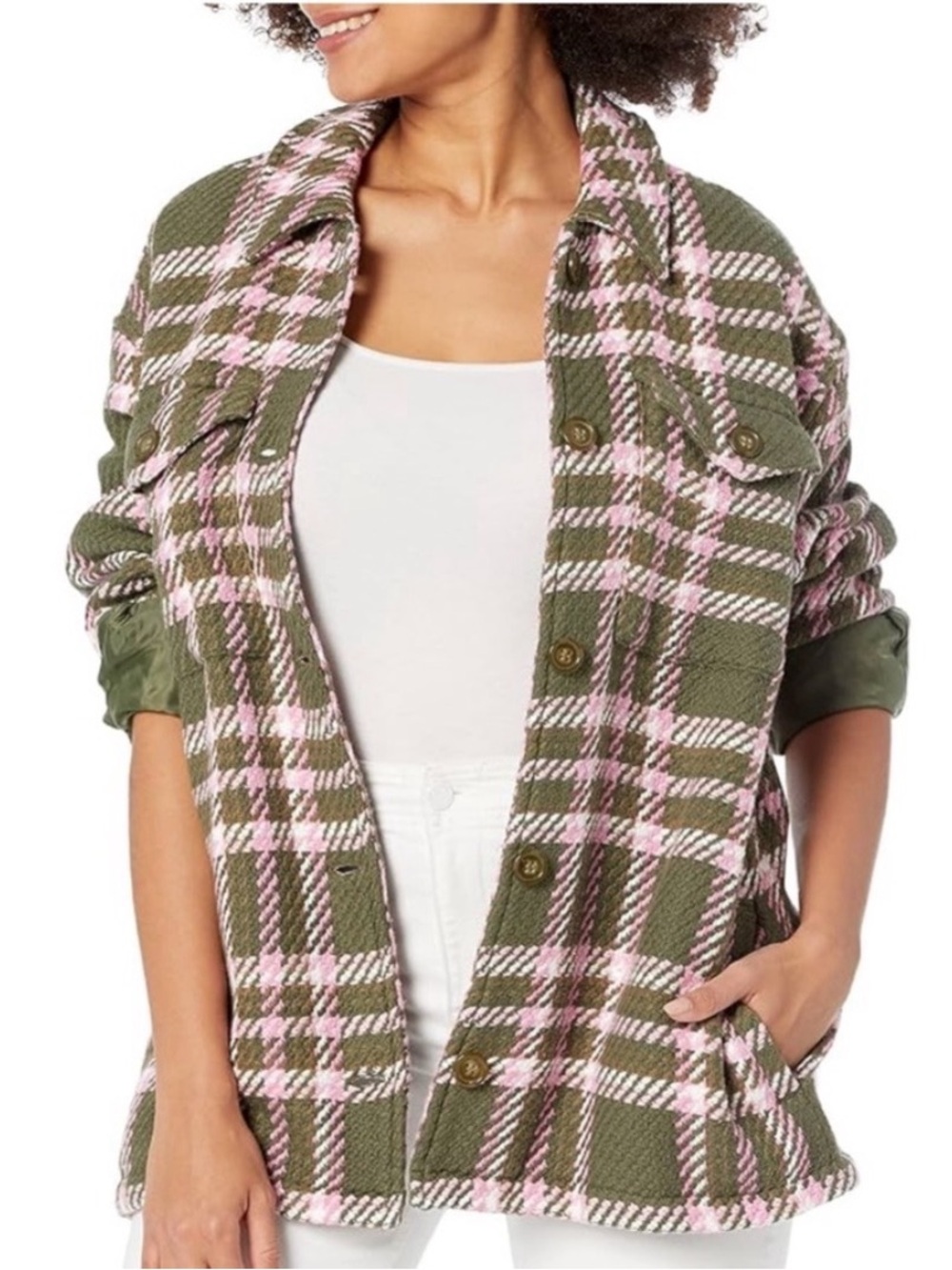 Outerknown Cloud Weave Plaid Utility Shacket